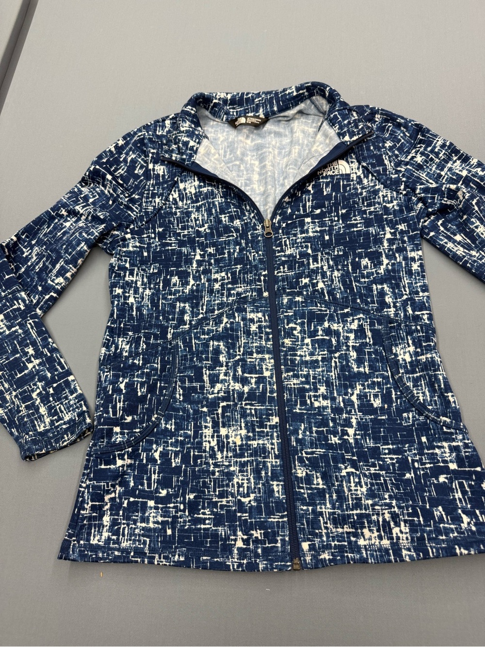 The North Face Women's Navy & White Patterned Full-Zip Utility Jacket